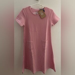 Pink Short Sleeve Kids Dress